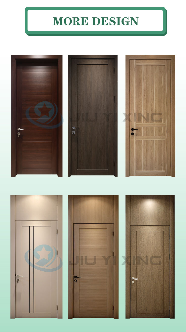 Jiuyixing WPC Interior Bedroom Door Waterproof Environmental Protection Zero Formaldehyde WPC Assembly Door Made in China 