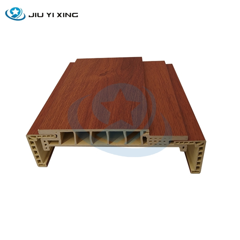Jiuyixing Modern Design Waterproof Interior Wood Plastic Composite A Tybe WPC Door Frame with PVC Film Laminated