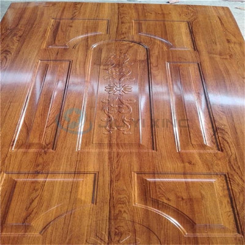 Jiuyixing China Supplier Modern Designs PVC Door Leather Waterproof Soundproof Wood Texture Wooden Door Panel Apartment WPC Door Skin