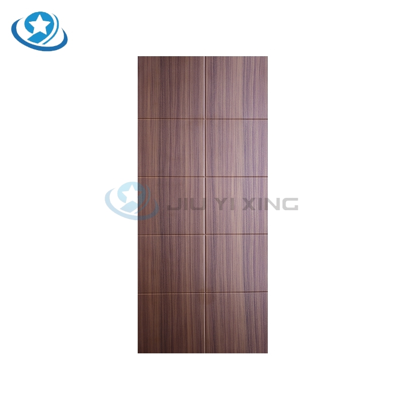 Jiuyixing Direct Sales Customized High End Interior Bedroom Door Panel Modern Design WPC PVC Door Skin Panel