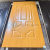 Jiuyixing China Supplier Modern Designs PVC Door Leather Waterproof Soundproof Wood Texture Wooden Door Panel Apartment WPC Door Skin