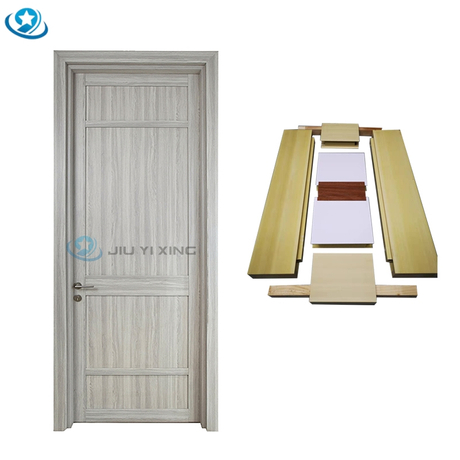 Jiuyixing Factory Provide Saudi Popular Waterproof WPC Profile WPC Door And Frame Interior Using WPC Assembly Door