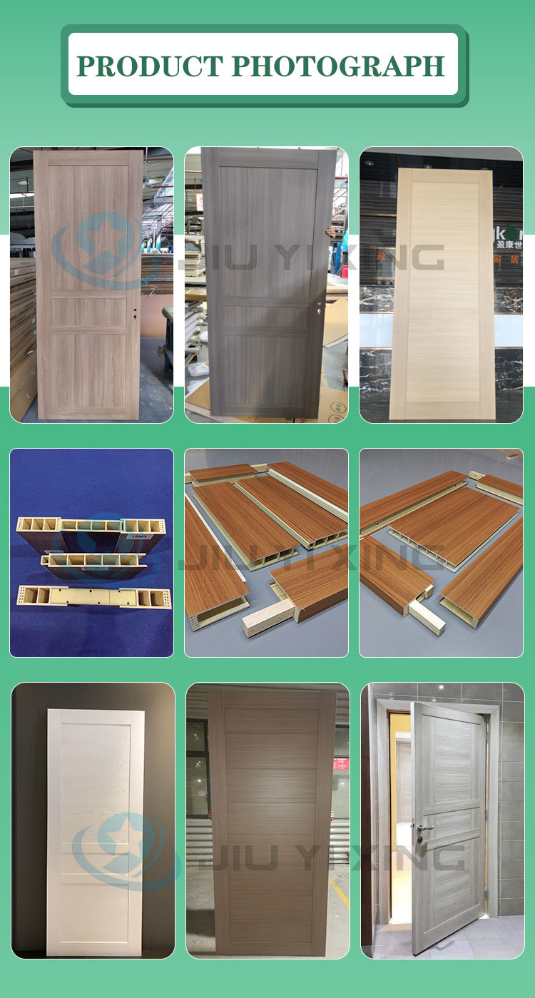 Jiuyixing WPC Interior Bedroom Door Waterproof Environmental Protection Zero Formaldehyde WPC Assembly Door Made in China 