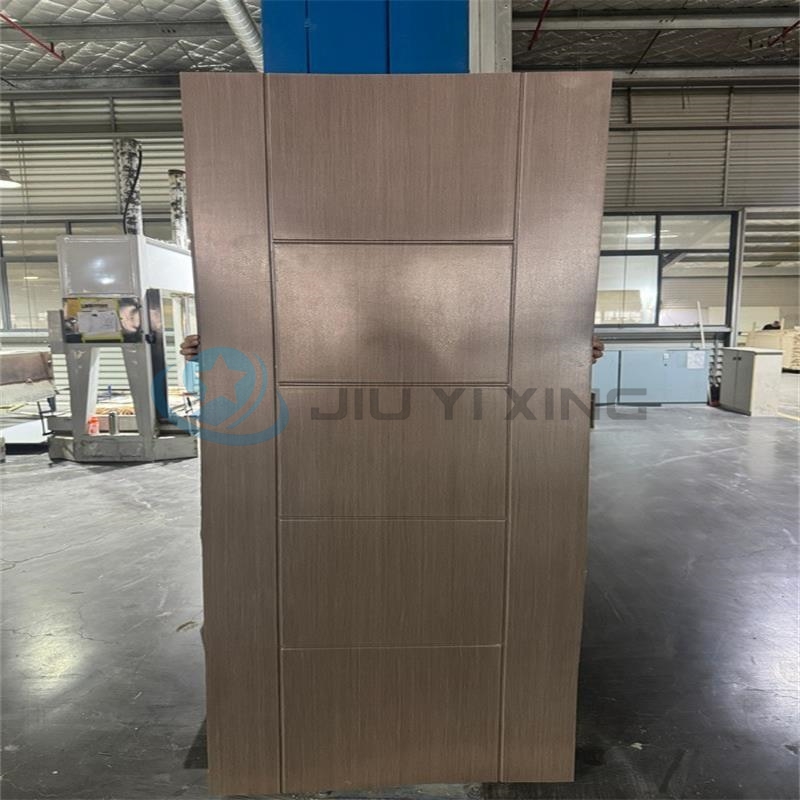 Jiuyixing China Supplier Customized Cheap Price PVC Door Sheet Waterproof Soundproof Modern Shaker Style WPC Bedroom Interior Door Skin