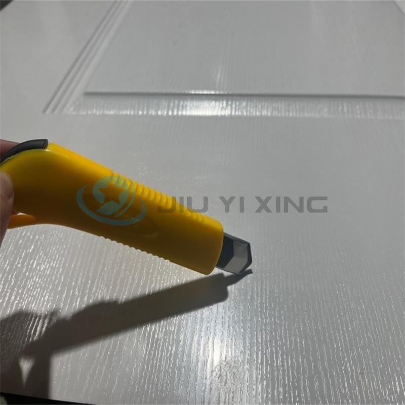 Jiuyixing Factory Supply Simple Design Eco-friendly White PVC Polymer Door Sheet Waterproof WPC Bathroom Door Skin for Brazil