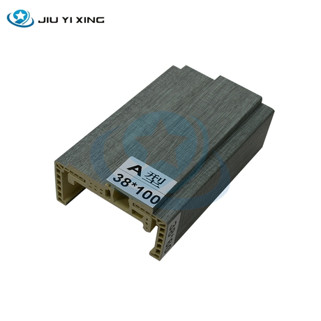 Jiuyixing Wholesale Waterproof Anti-moisture with Pvc Film Coated A Type 100mm High Density Wpc Door Frame Door Profiles Door Jamb
