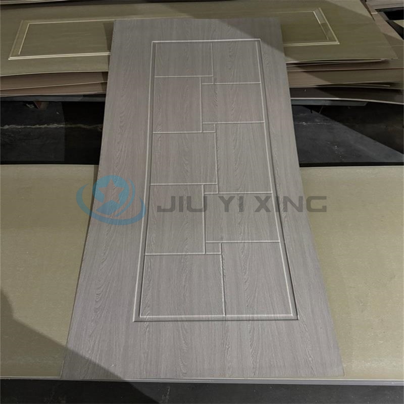 Jiuyixing Direct Sales Customized High End Interior Bedroom Door Panel Modern Design WPC PVC Door Skin Panel