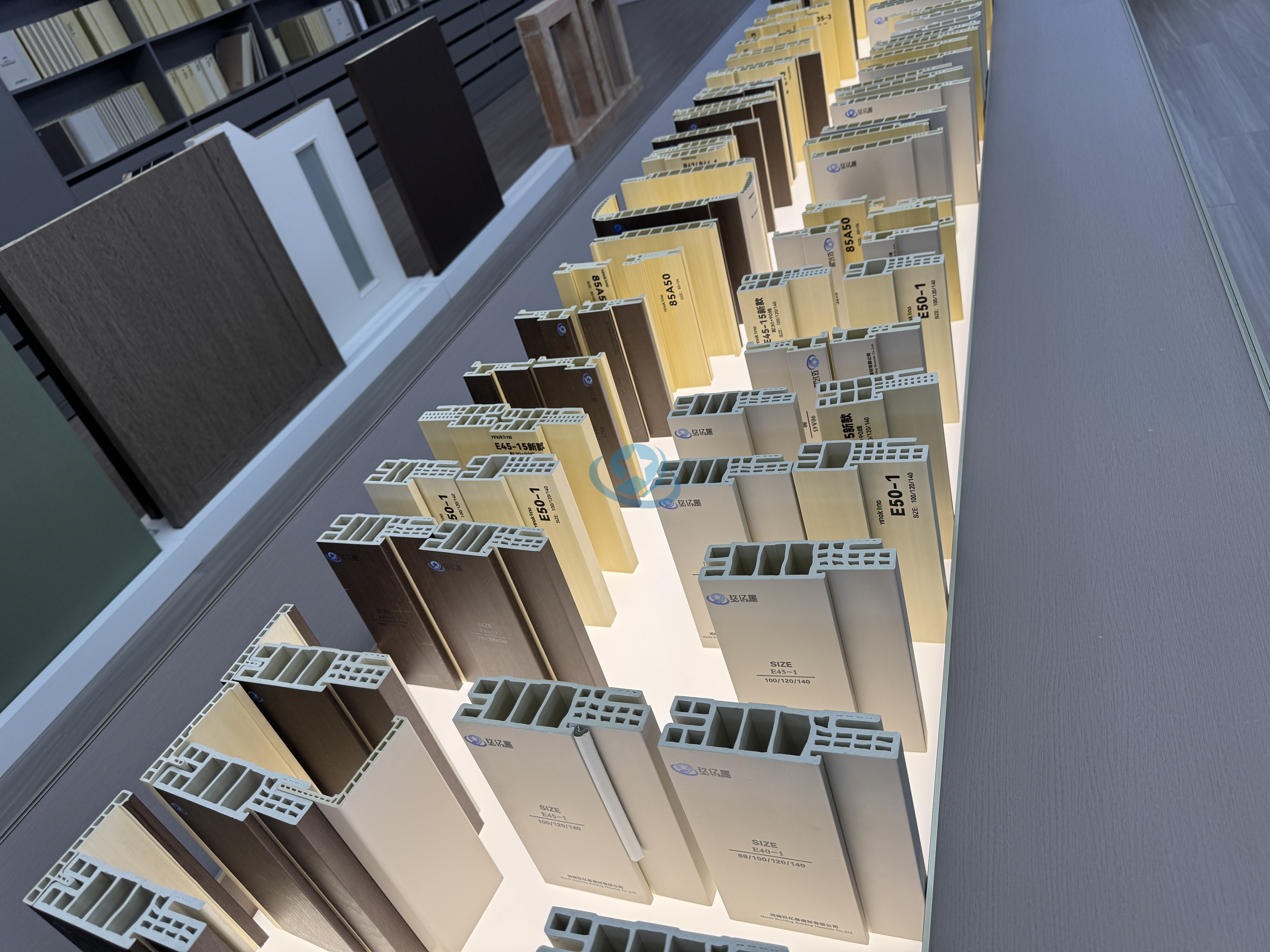 Jiuyixing Modern Design Waterproof Interior Wood Plastic Composite A Tybe WPC Door Frame with PVC Film Laminated