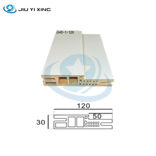 Jiuyixing Modern Design Waterproof Interior 120mm PVC/WPC/UPVC Door Frame with PVC Film Laminated