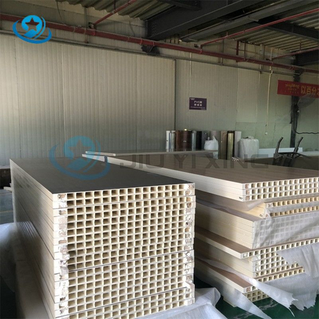 Jiuyixing Waterproof And Environmental Friendly 35/40/45mm Thickness Raw Profiles WPC Door Panel for Oman