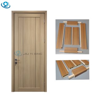 Jiuyixing China Factory Direct Price Easy to Assemble and Durable Low-cost WPC Assembly Doors for Houses with Door Handle