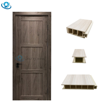 Jiuyixing New Arrival Modern Design Full WPC Door Assemble Complete Door Parts on Sale for Factory