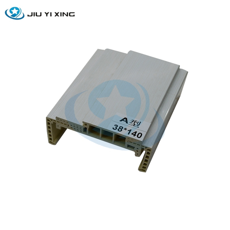 Jiuyixing Wholesale Waterproof Anti-moisture with Pvc Film Coated A Type 100mm High Density Wpc Door Frame Door Profiles Door Jamb